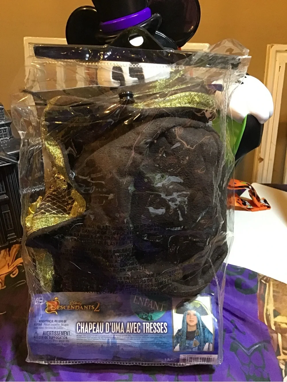 Disney descendants 2 UMA hat with braids one size child